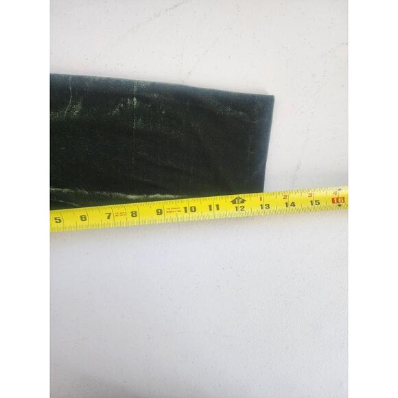 Donna Morgan Dress Womens 14 Green Velvet Long Sleeve Square Neck Midi Holidays - Picture 8 of 15